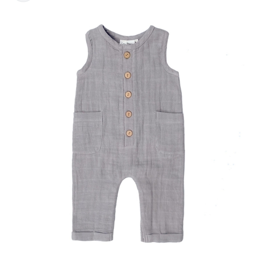 City Mouse Studio Gauze Cotton Baby Romper Size 0-3 Months